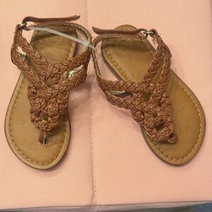 Wonder Nation Tan Braided Kids Sandals